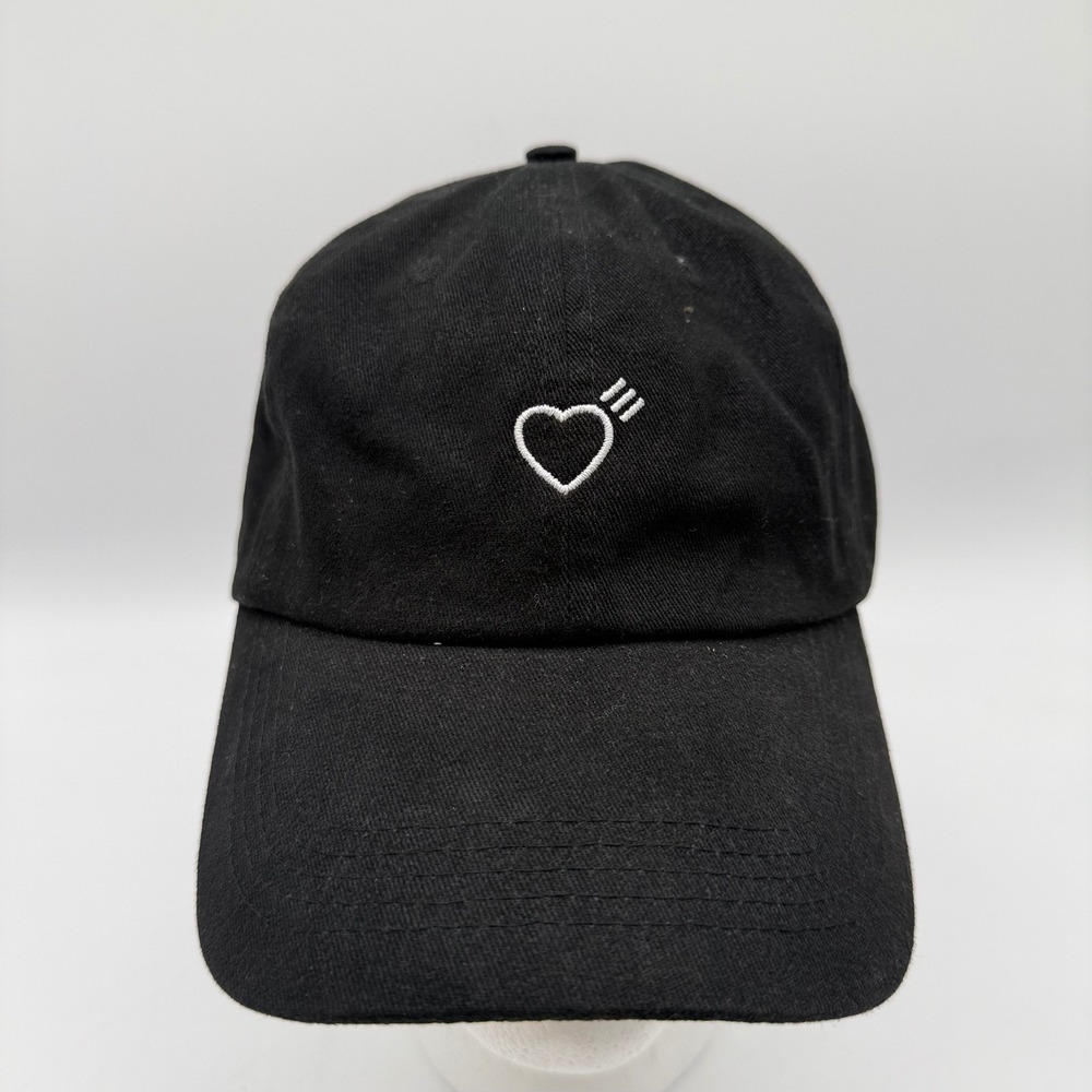 Human Made Heart Logo 6 Panel Hat Black Dry Alls Adjustable Strapback Cap